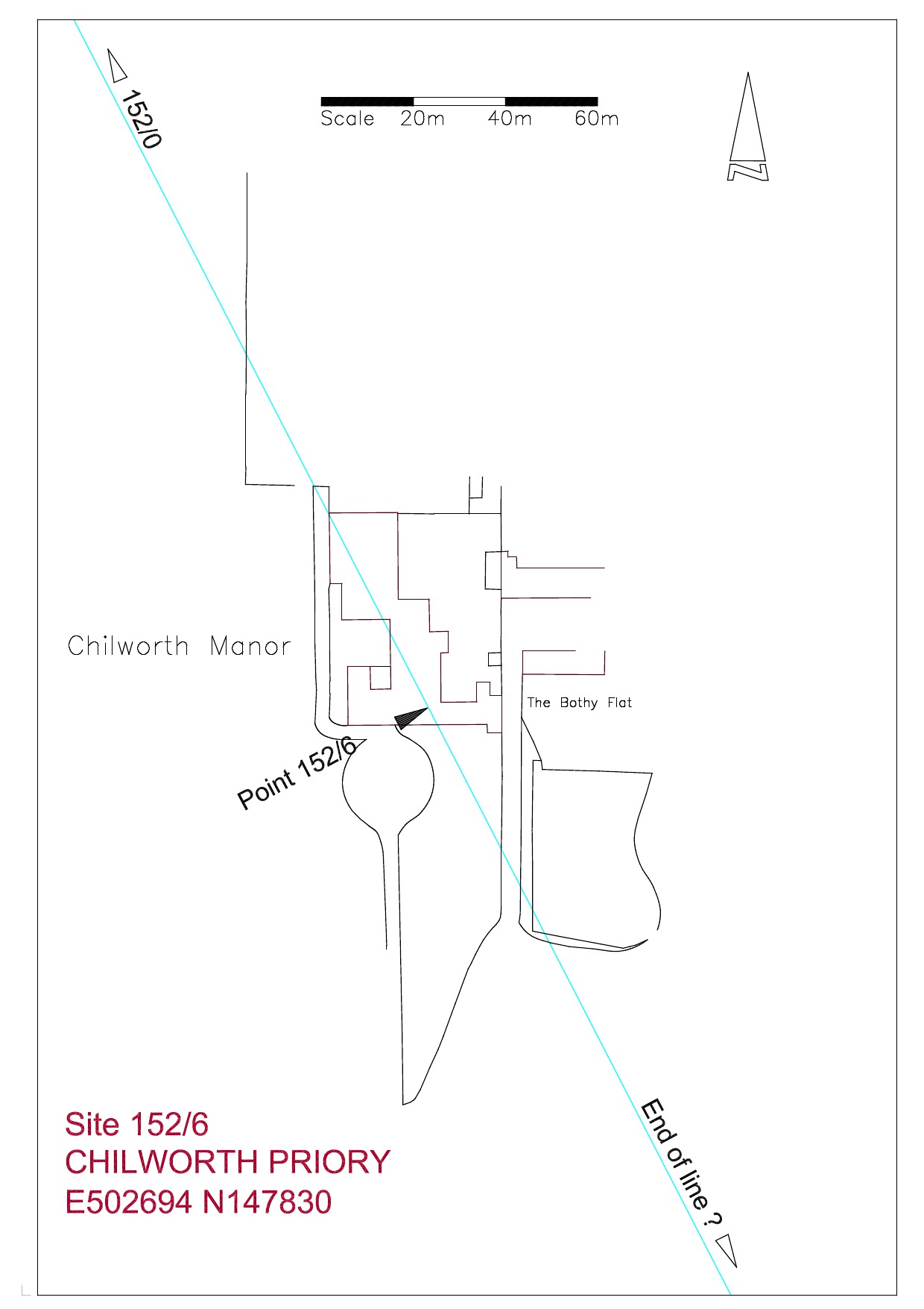 Site plan Chilworth Priory