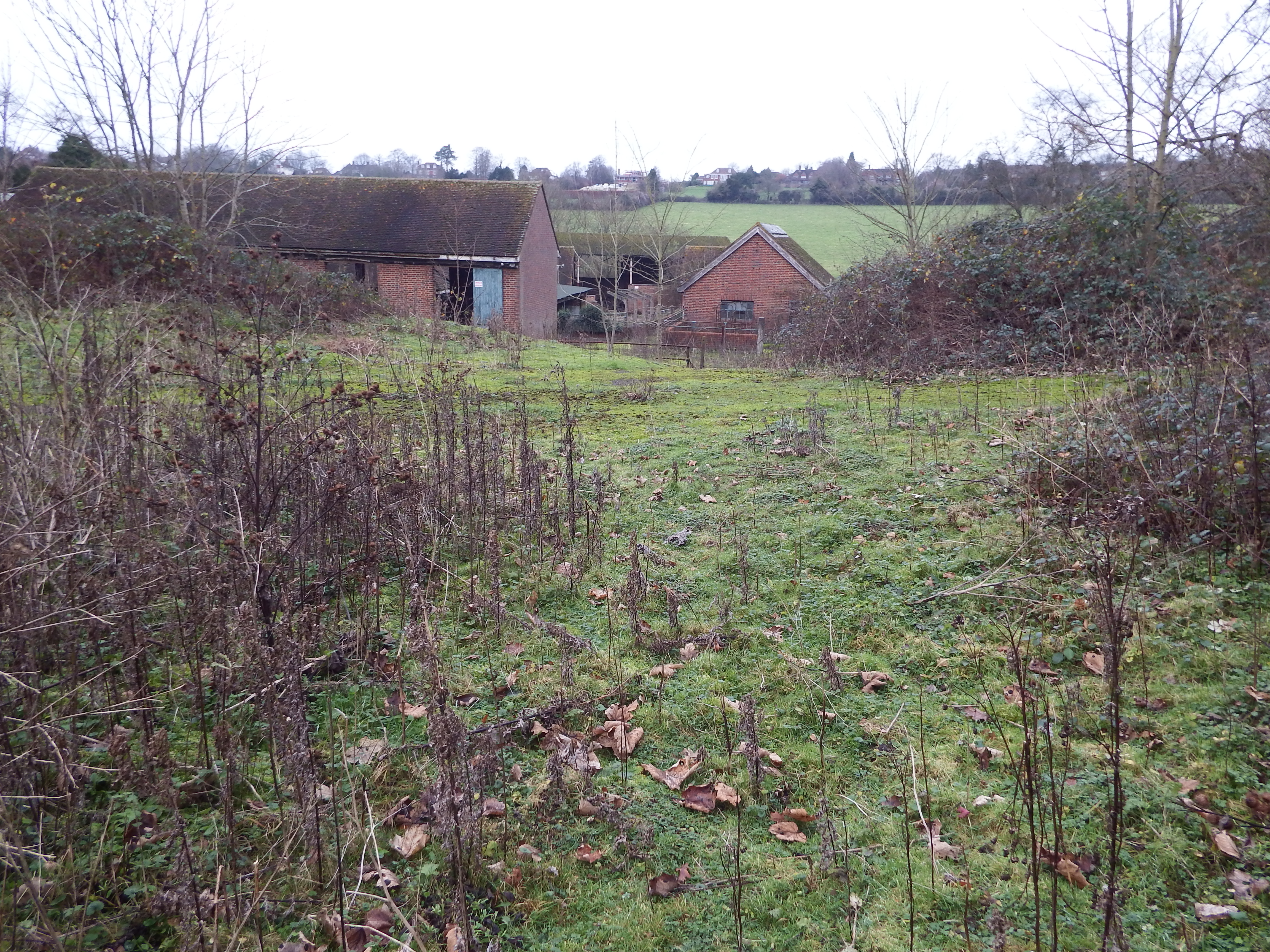 Standing on site of chapel looking north over derelict farm